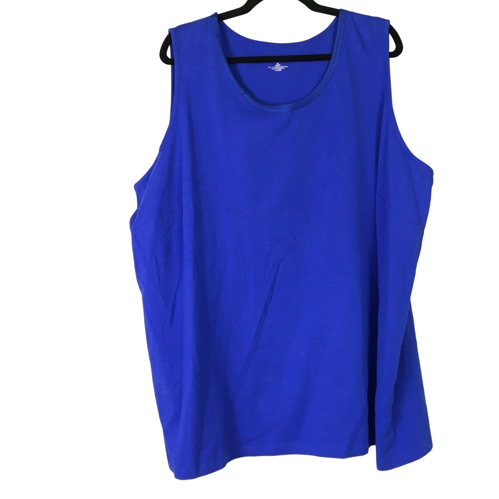 Catherines Suprema Essentials Royal Blue Tank Top Plus Size 4X 30/32W Sleeveless